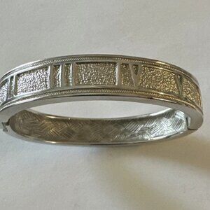 Silver Cuff Bracelet with Roman Numerals